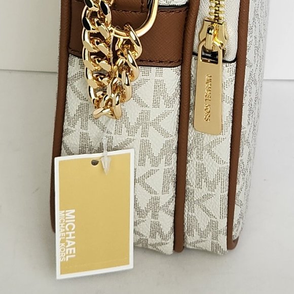 Michael Kors Jet Set Travel Chain Crossbody - Vanilla - NWT - Picture 4 of 9